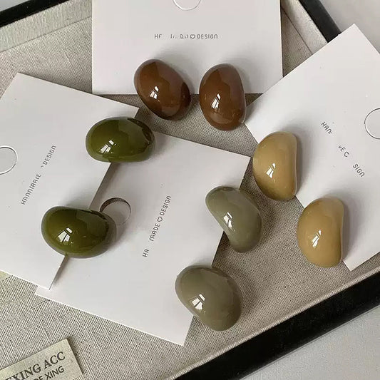 A2廠 韓國韓版彩色壓克力C型銀針耳環 批發 折扣@洽客服 25.12.W4「HE29803」