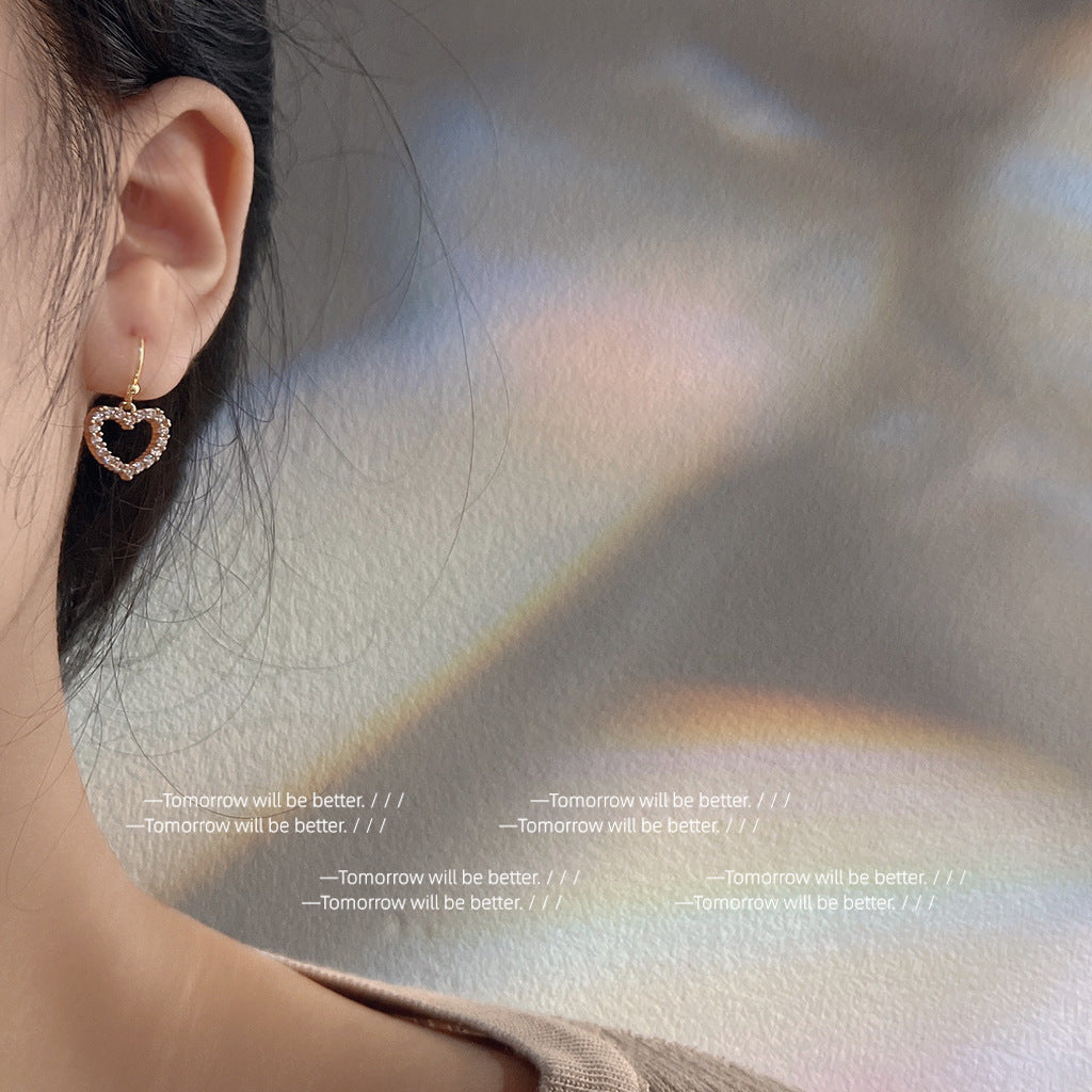 A廠 日韓款 微鑲鋯石愛心 銅鍍14k銀針耳環 批發 折扣@洽客服 25.10.W5「C-584」