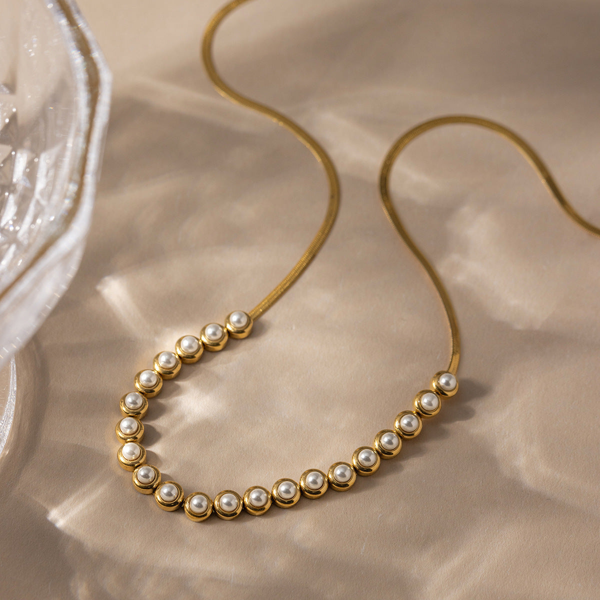 B廠 鈦鋼鍍18K金｜ 珍珠手鍊 批發 折扣@洽客服 26.01.W2「JDB0310020,JDN0310016」