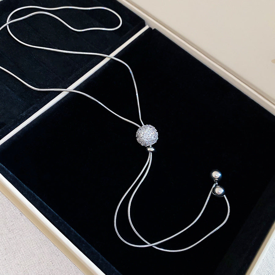 A2廠 韓國韓版幾何圓形吊墜抽拉式項鍊 批發 折扣@洽客服 25.10.W3「HN10172」