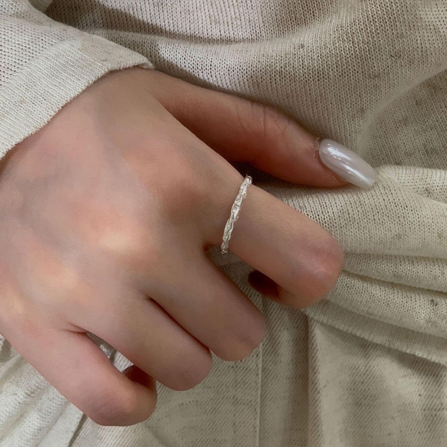 C2廠 韓國韓版肌理感錫紙開口S925純銀戒指 批發 折扣@洽客服 26.01.W1「SR1447」