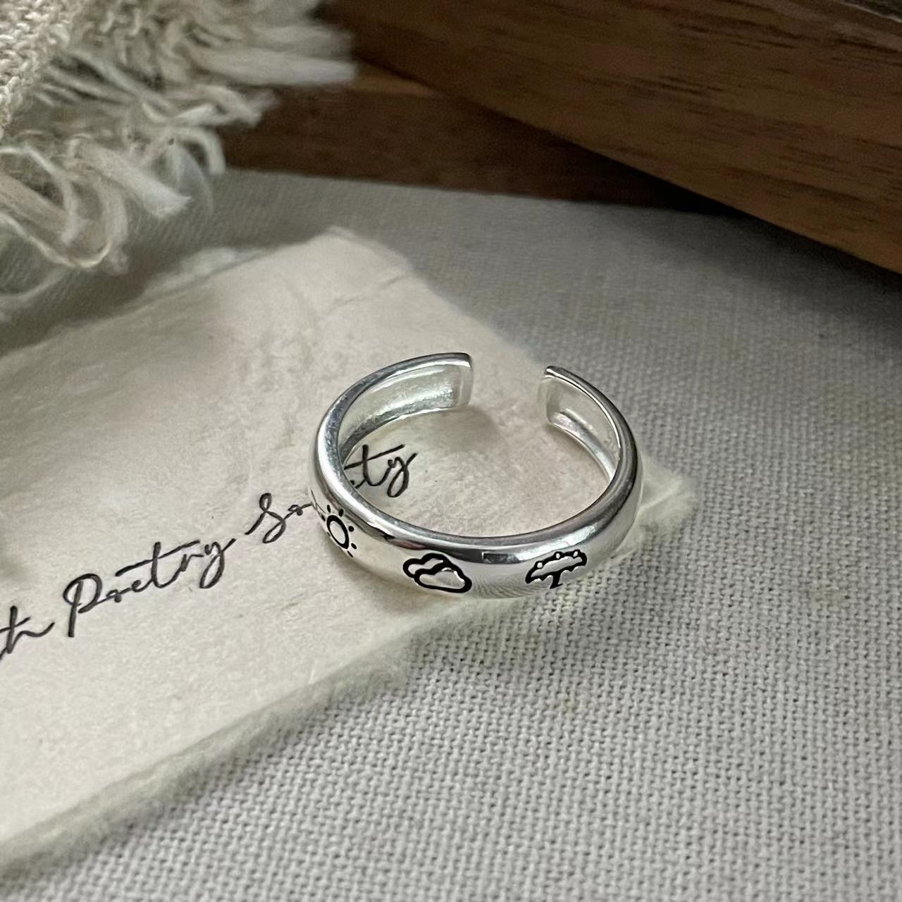 C2廠 韓國韓版塗鴉S925純銀戒指 批發 折扣@洽客服 25.11.W1「SR1436」