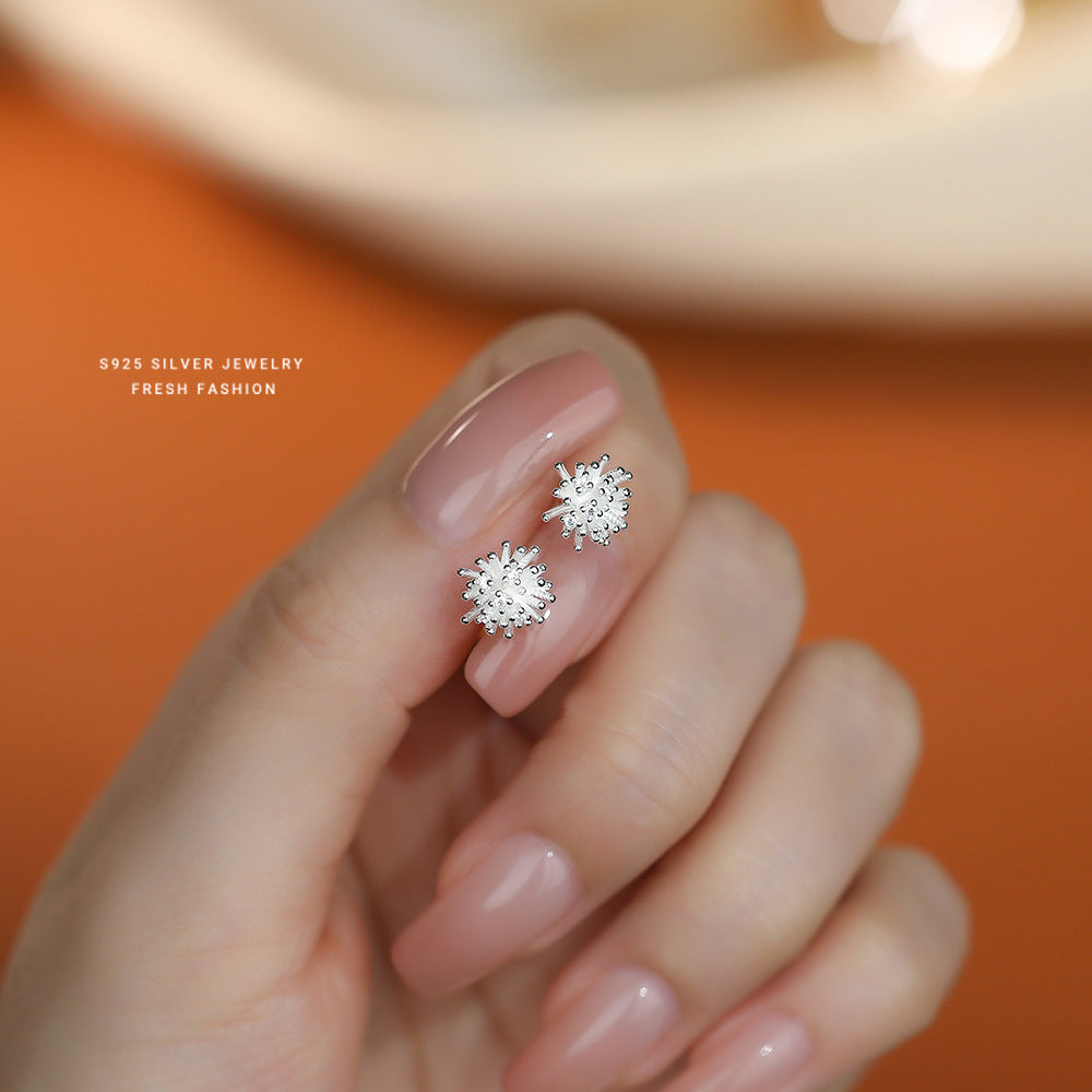 C廠 韓國韓版蒲公英煙火S925純銀耳環 批發 折扣@洽客服 25.11.26「E5800」