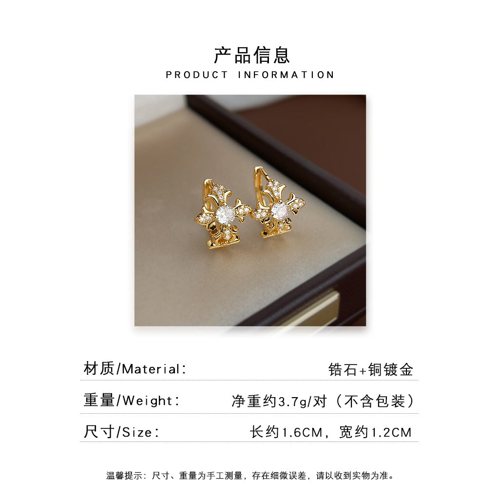 A廠 日韓系 個性鳶尾耳環批發 折扣@洽客服 26.08.W3「7425-7425」