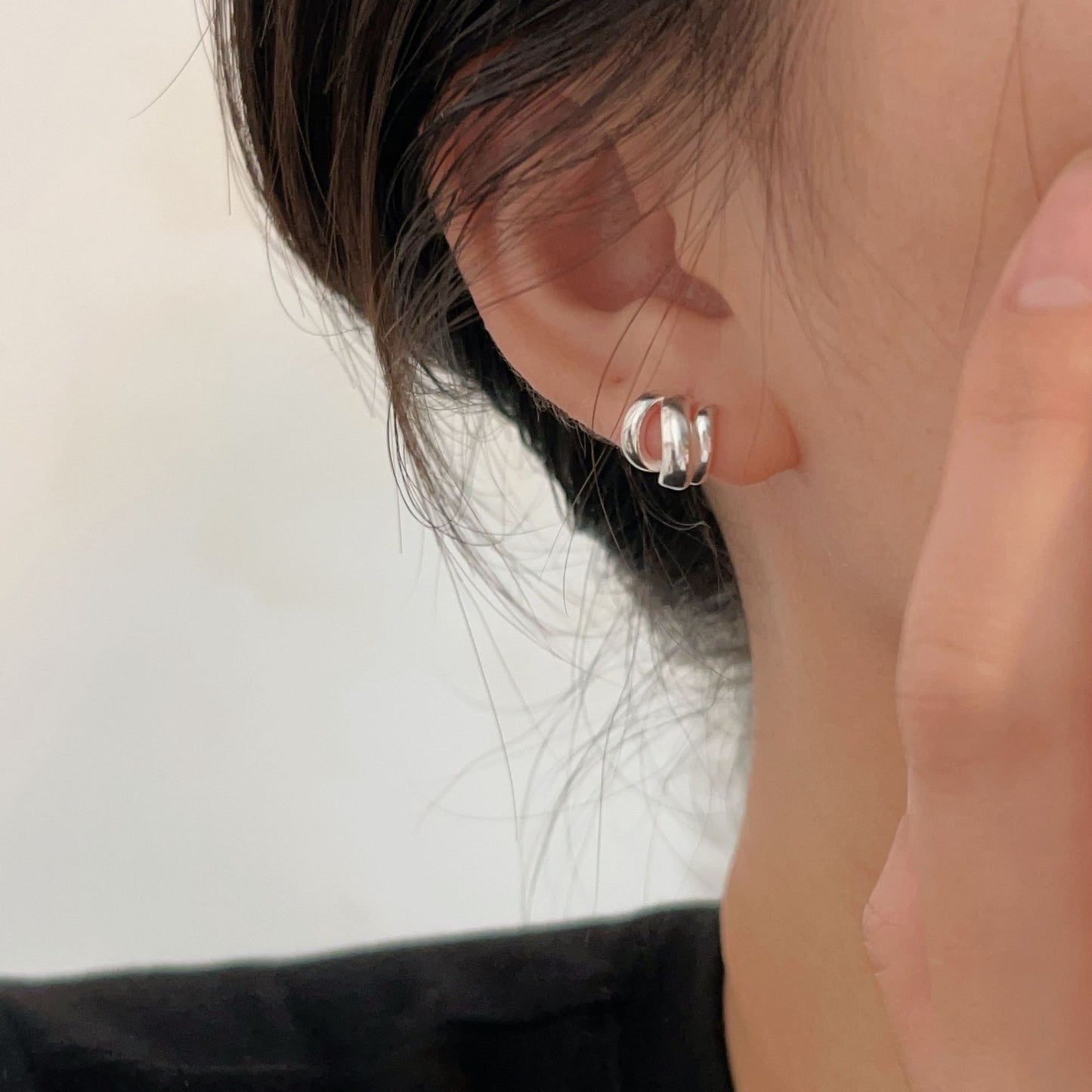 C3廠 韓國韓版S925純銀｜幾何多層耳環 批發 折扣@洽客服 26.02.W3「es013-1」