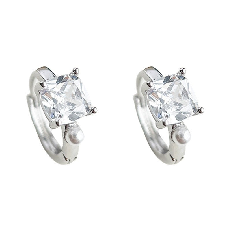 A廠 日韓款方糖鋯石/十字架銀針耳環批發 折扣@洽客服 26.04.W3「5045-5046」