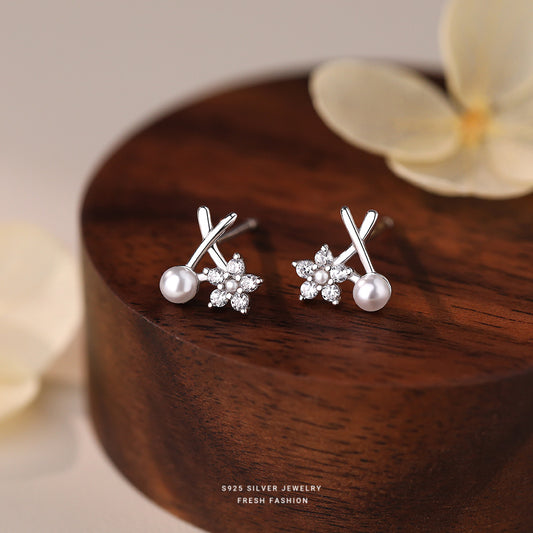 C廠 韓國韓版簡約小花朵S925純銀耳環 批發 折扣@洽客服 26.03.W1「E6130」