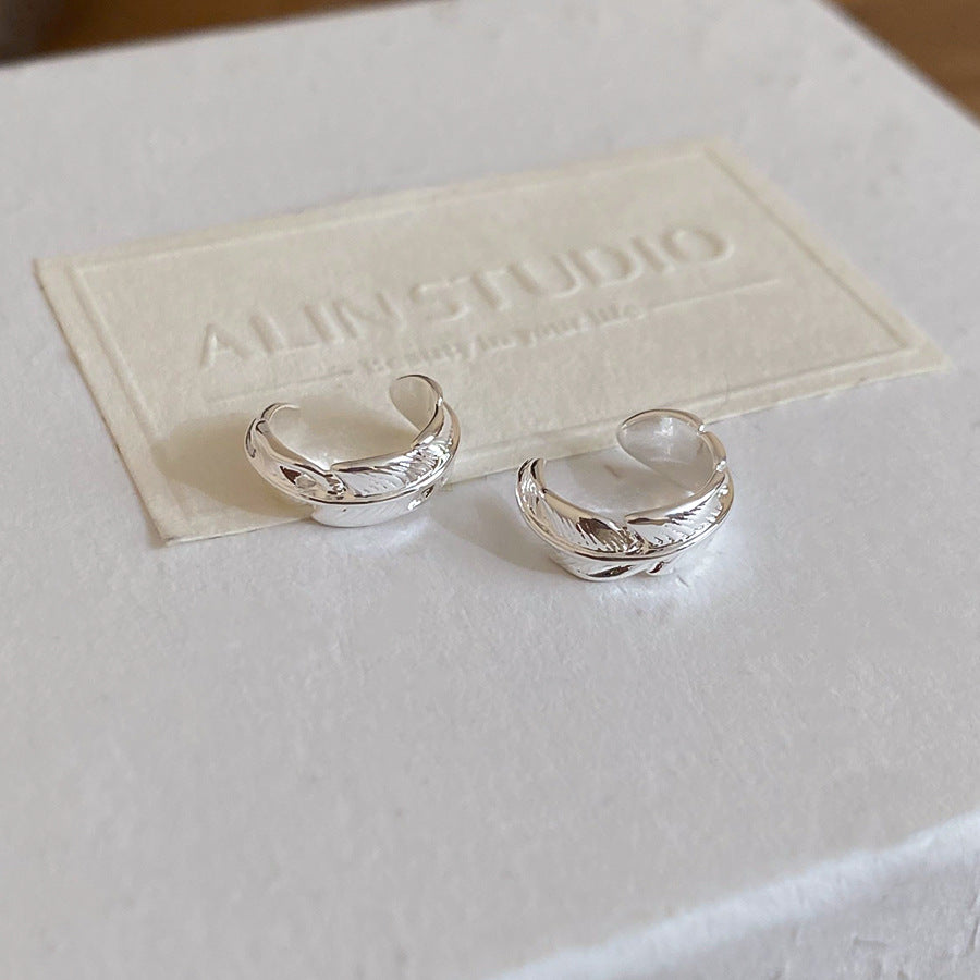 A2廠 韓國韓版時尚羽毛銀針耳環 批發 折扣@洽客服 26.03.W1「HE30825」