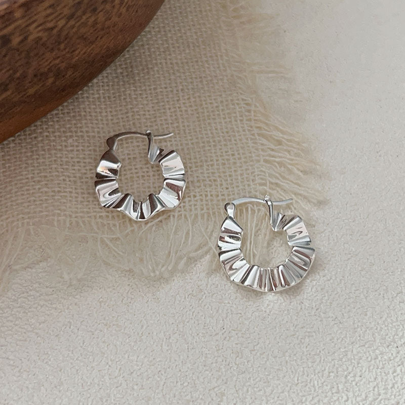 C3廠 韓國韓版波浪紋幾何S925純銀耳環 批發 折扣@洽客服 25.11.W1「ES056-1」