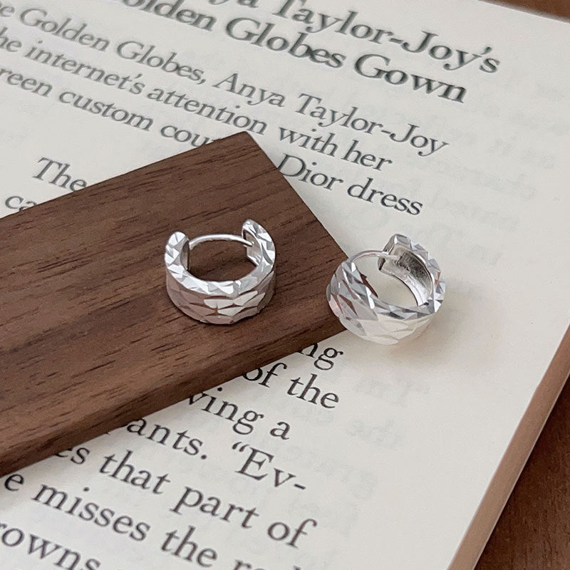 C3廠 韓國韓版爆閃多切面S925純銀耳環 批發 折扣@洽客服 25.11.W1「ES175」