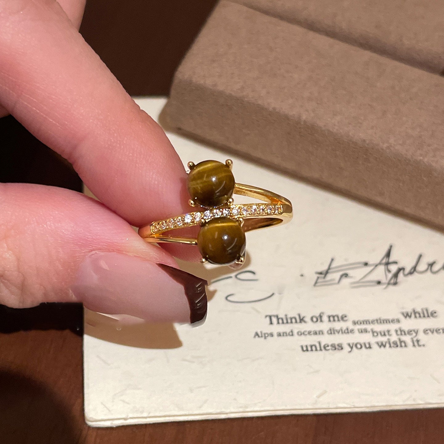 A2廠 韓國韓版鋯石虎眼石銅鍍真金開口戒指 批發 折扣@洽客服 26.02.W3「HR2927」