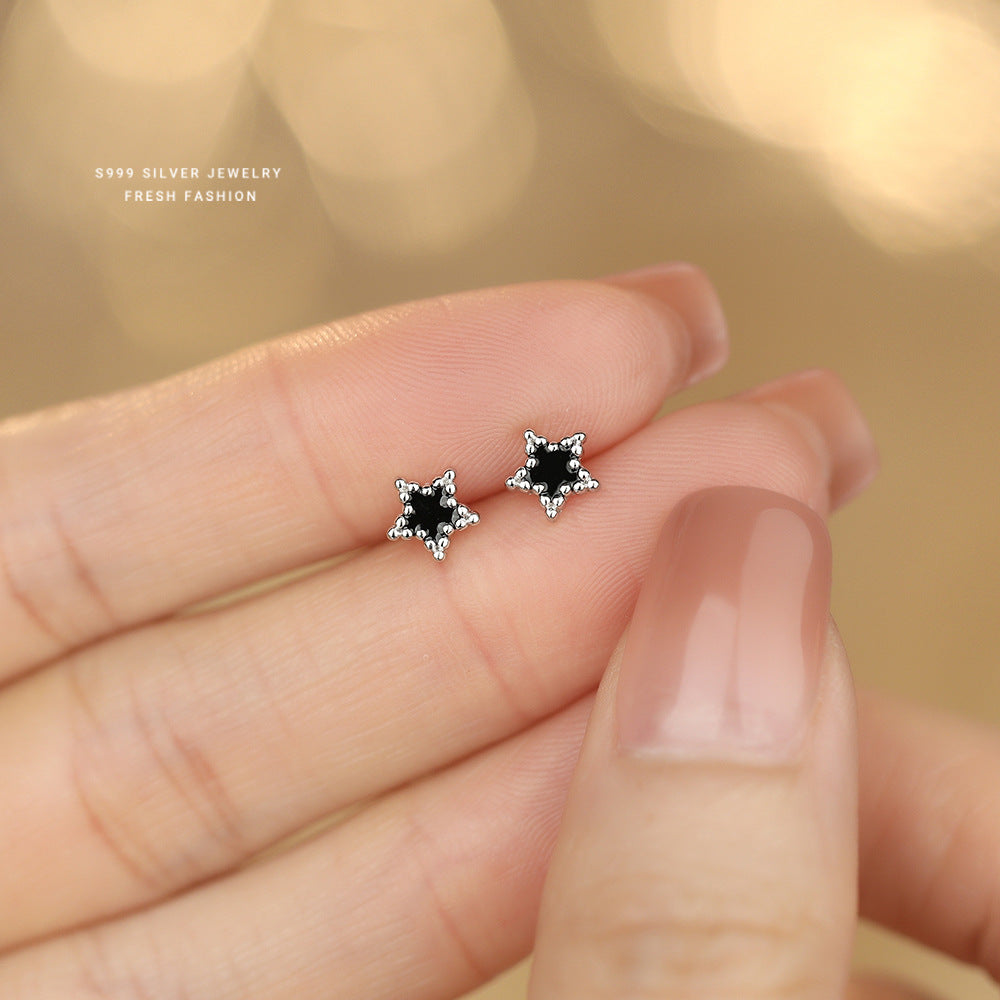 C廠 S999足銀｜韓國韓版五角星耳環 批發 折扣@洽客服 26.02.W3「E6234」