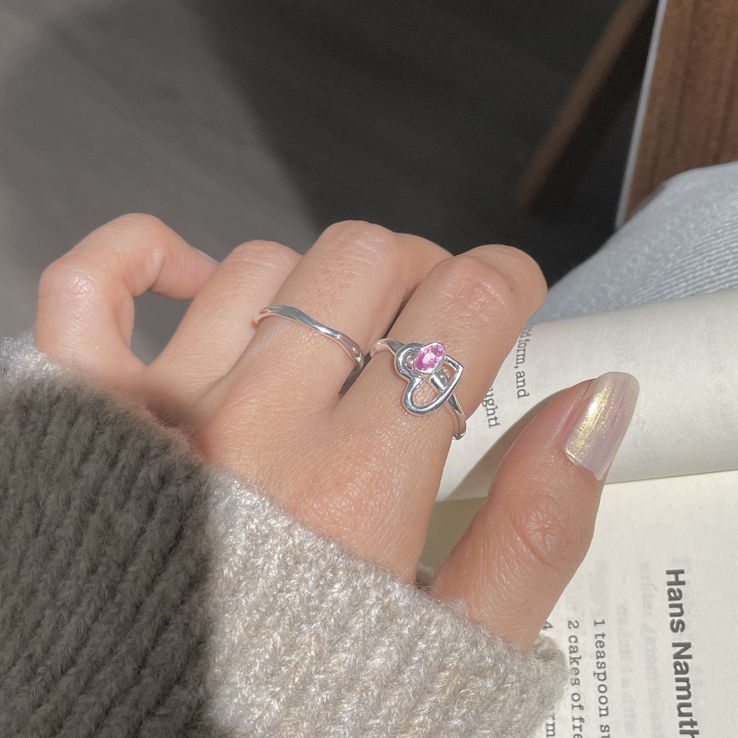 C2廠 韓國韓版鋯石鏤空愛心S925純銀戒指 批發 折扣@洽客服 26.01.W1「XSR1091」