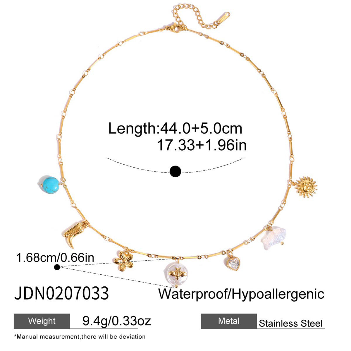 B廠 歐美款 AMELIA 鈦鋼鍍18K金項鍊 批發 折扣@洽客服 25.11.W2 「:DN0207033」