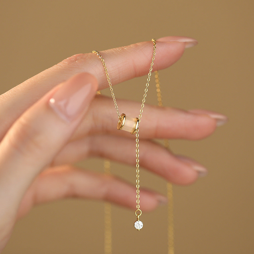 C廠 韓國韓版白玉髓小蠻腰S999純銀項鍊 批發 折扣@洽客服 25.12.W1「A4654」