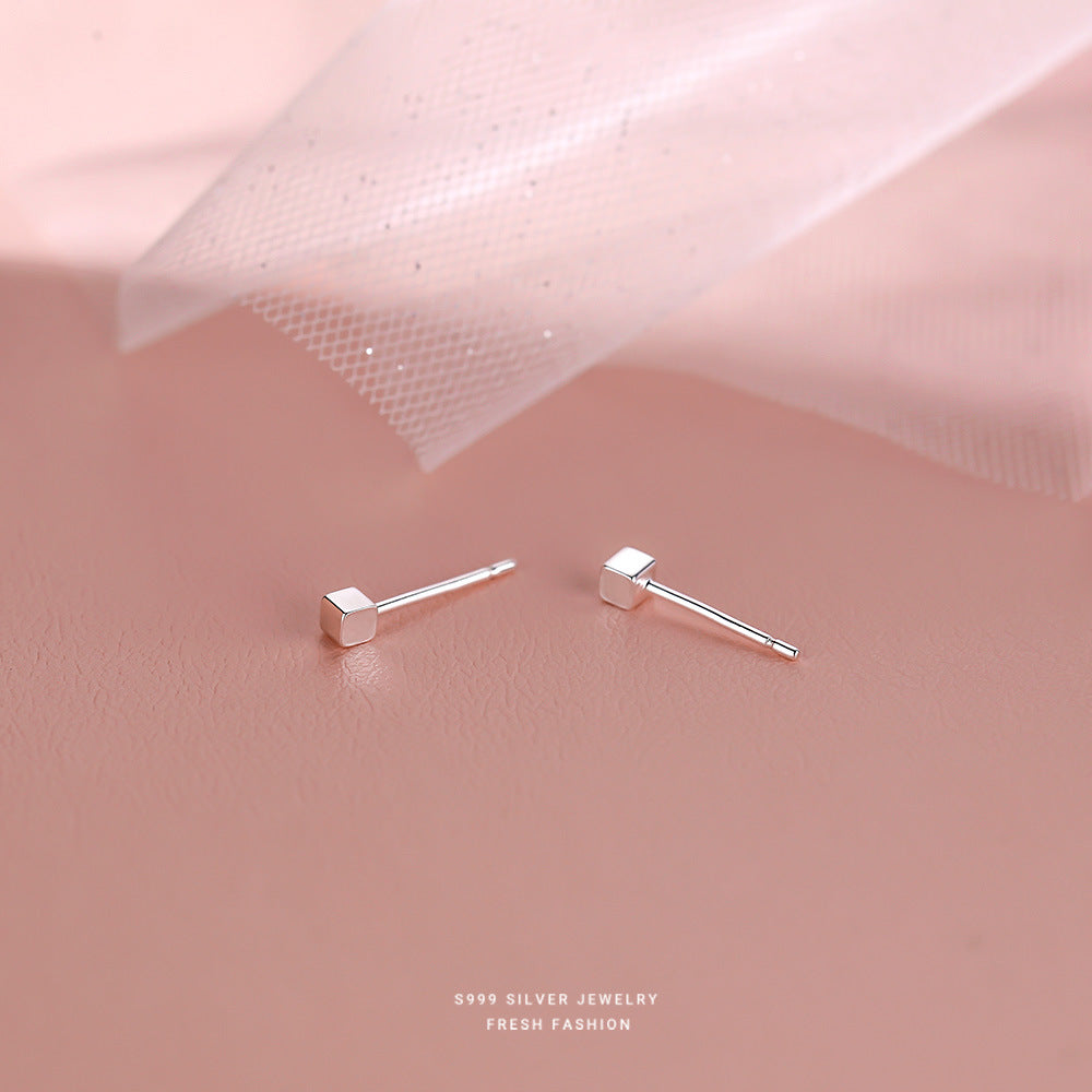 C廠 韓國韓版簡約小巧S999足純銀耳環 批發 折扣@洽客服 25.10.W3「CE065」