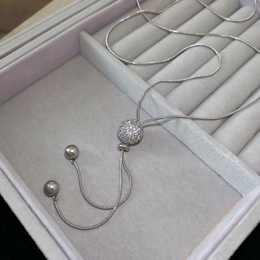 A2廠 韓國韓版幾何圓形吊墜抽拉式項鍊 批發 折扣@洽客服 25.10.W3「HN10172」