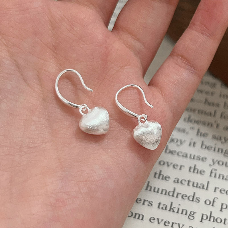 C3廠 韓國韓版拉絲磨砂愛心耳環 批發 折扣@洽客服 25.10.W5「ES107」