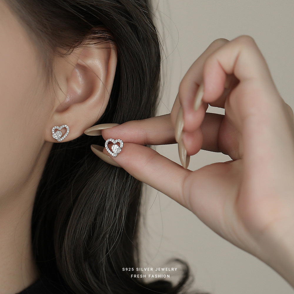 C廠 韓國韓版精緻愛心S925純銀耳環 批發 折扣@洽客服 25.12.W1「E5858」