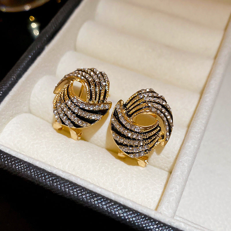 A2廠 韓國韓版復古鑲鑽不規則幾何形銀針耳環 批發 折扣@洽客服 25.11.W1「WE1887」