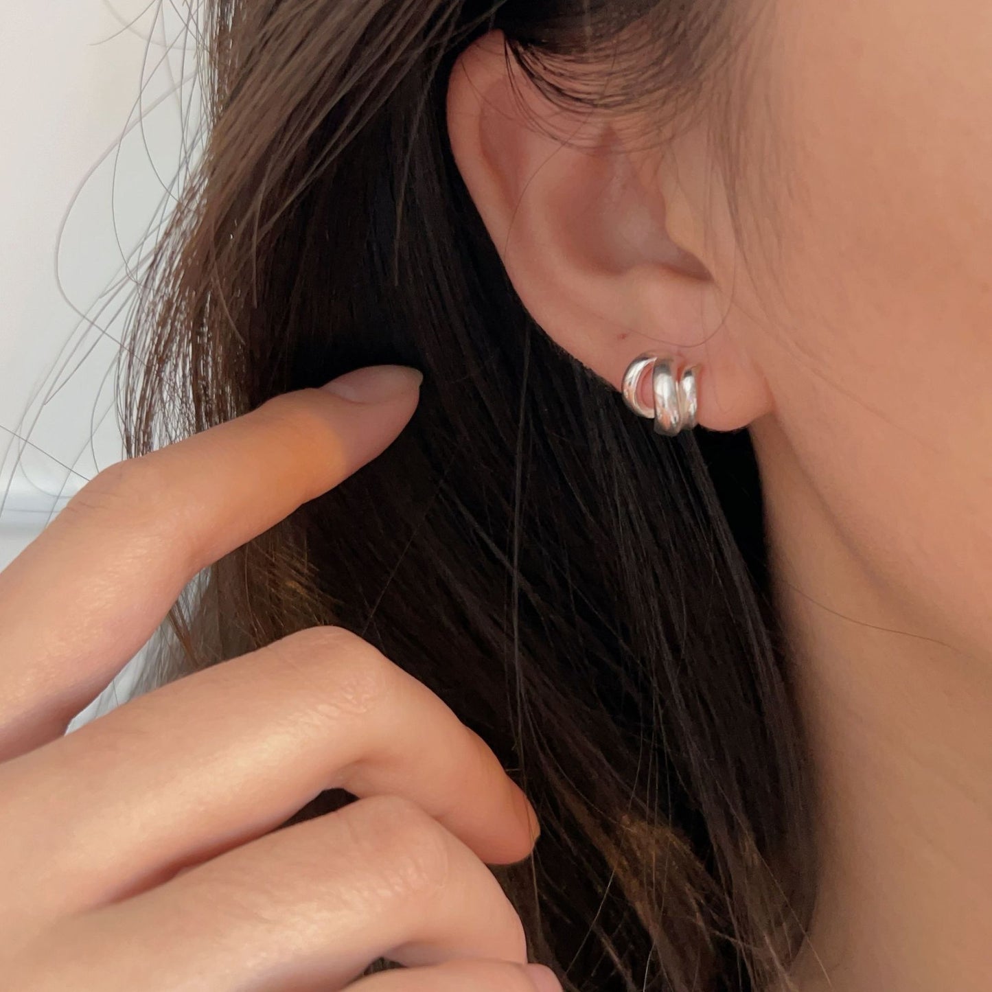 C3廠 韓國韓版S925純銀｜幾何多層耳環 批發 折扣@洽客服 26.02.W3「es013-1」