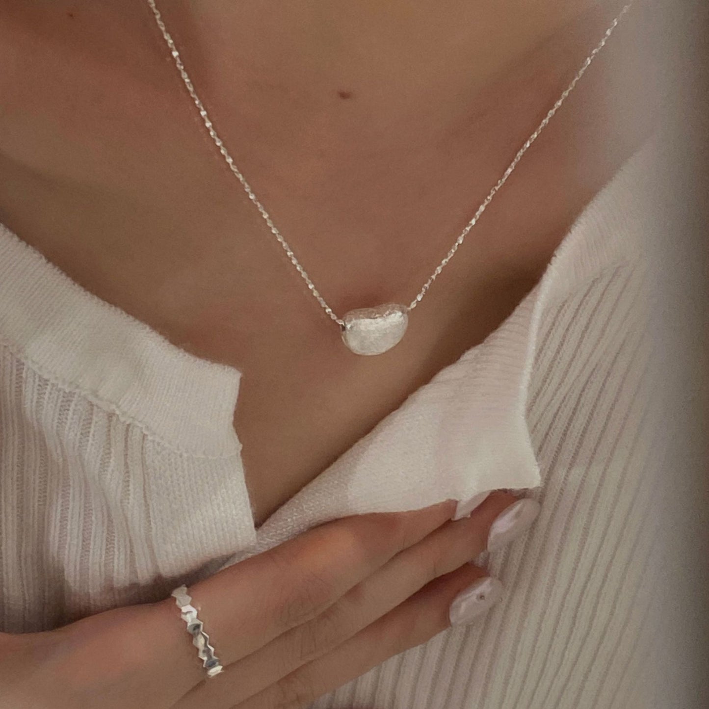 C2廠 韓國韓版拉絲隨形愛心S925純銀項鍊 批發 折扣@洽客服 25.11.W3「SN3416」