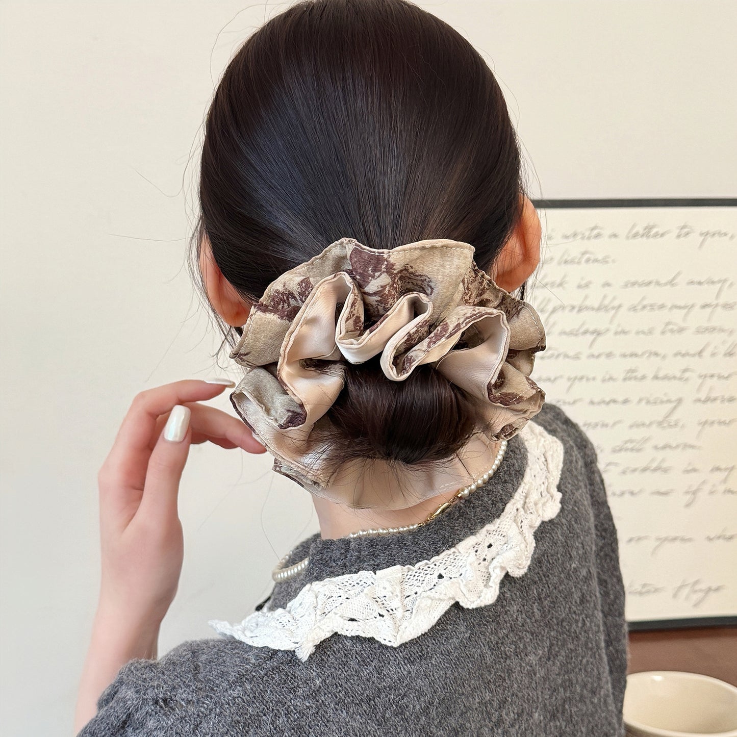 D廠 優雅雙層暈染大腸髮圈髮飾批發 26.04.W3「FQ-0251-4-5-6」