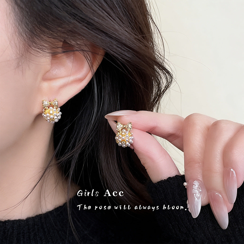 A廠 銅｜日韓款甜美蝴蝶結銀針耳環 批發 折扣@洽客服 26.02.W3「7204」