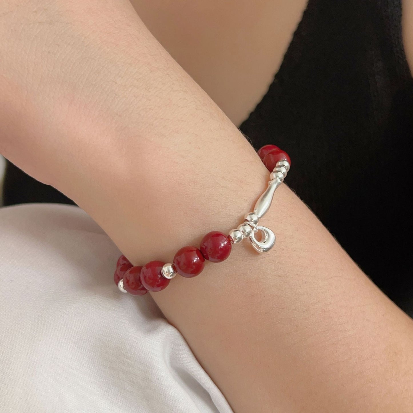 C3廠 韓國韓版硃砂小魚兒S925純銀手鍊 批發 折扣@洽客服 25.12.W2「hsl110」