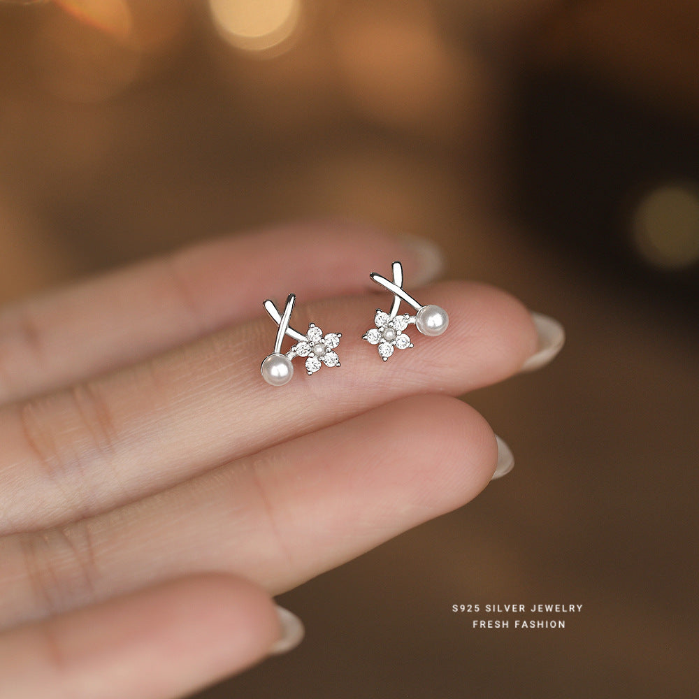 C廠 韓國韓版簡約小花朵S925純銀耳環 批發 折扣@洽客服 26.03.W1「E6130」