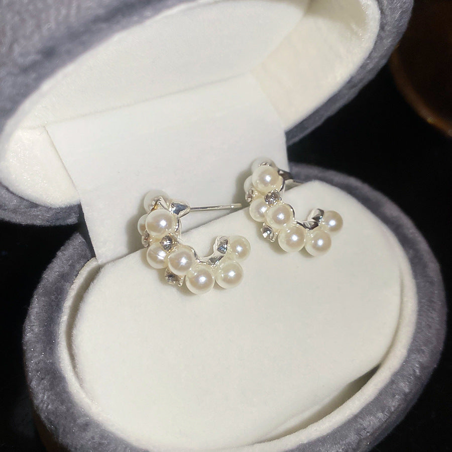 A2廠 韓國韓版鑲鑽珍珠水滴銀針耳環 批發 折扣@洽客服 25.10.W5「HE28815」
