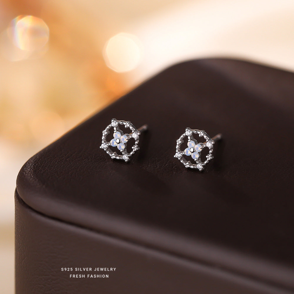 C廠 韓國韓版十字圓圈S925純銀耳環 批發 折扣@洽客服 24.11.W2「E5768」