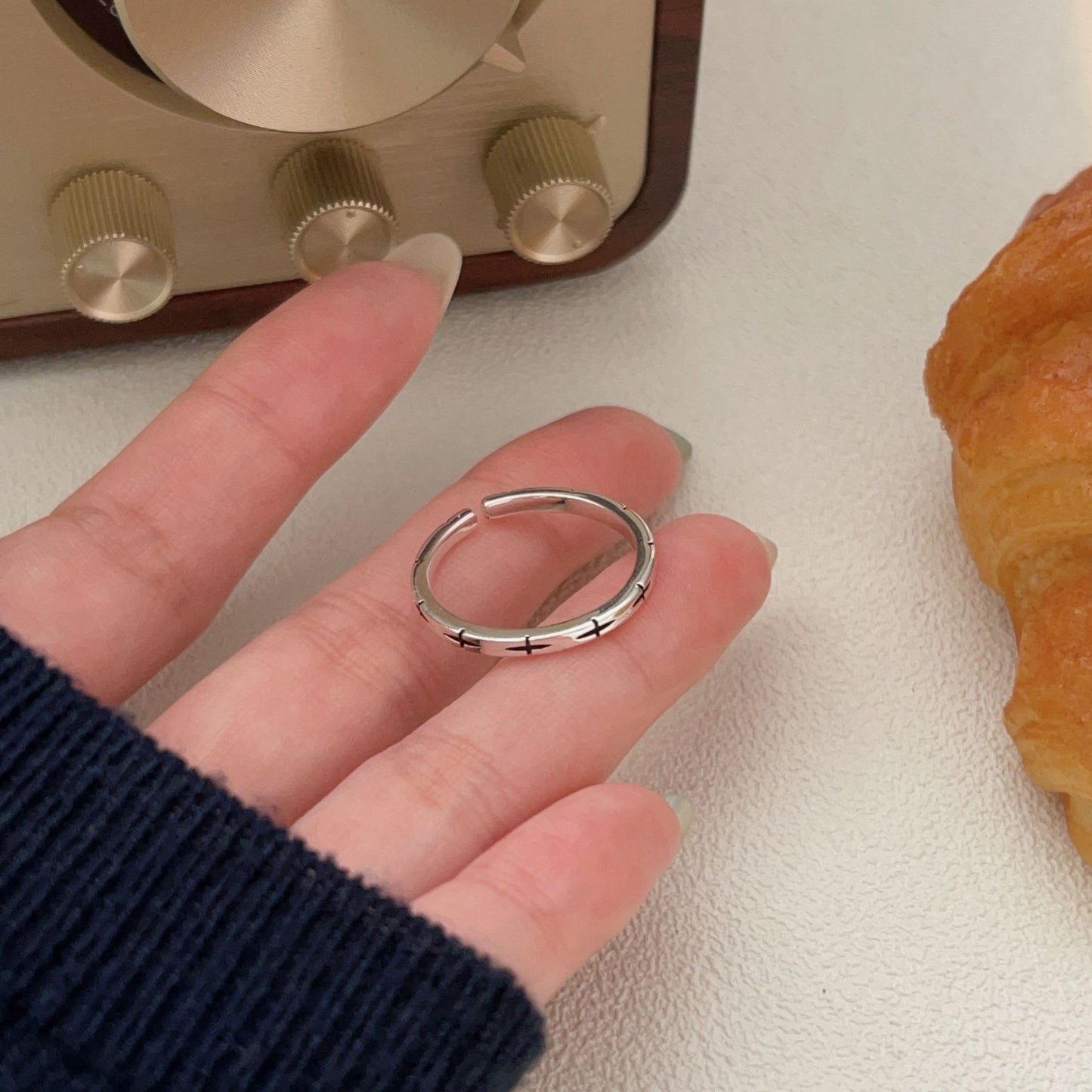 C3廠 韓國韓版幾何滿天星S925純銀戒指 批發 折扣@洽客服 25.11.W1「hjz296 hjz295」