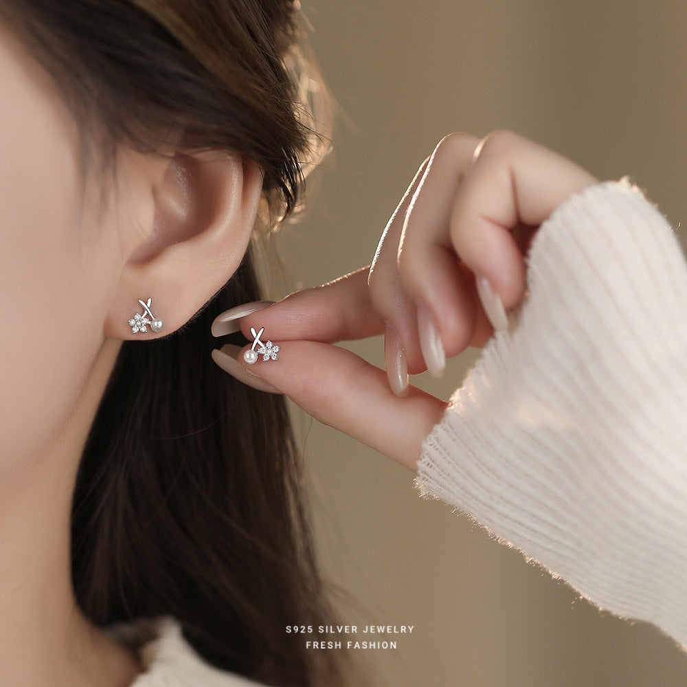 C廠 韓國韓版簡約小花朵S925純銀耳環 批發 折扣@洽客服 26.03.W1「E6130」