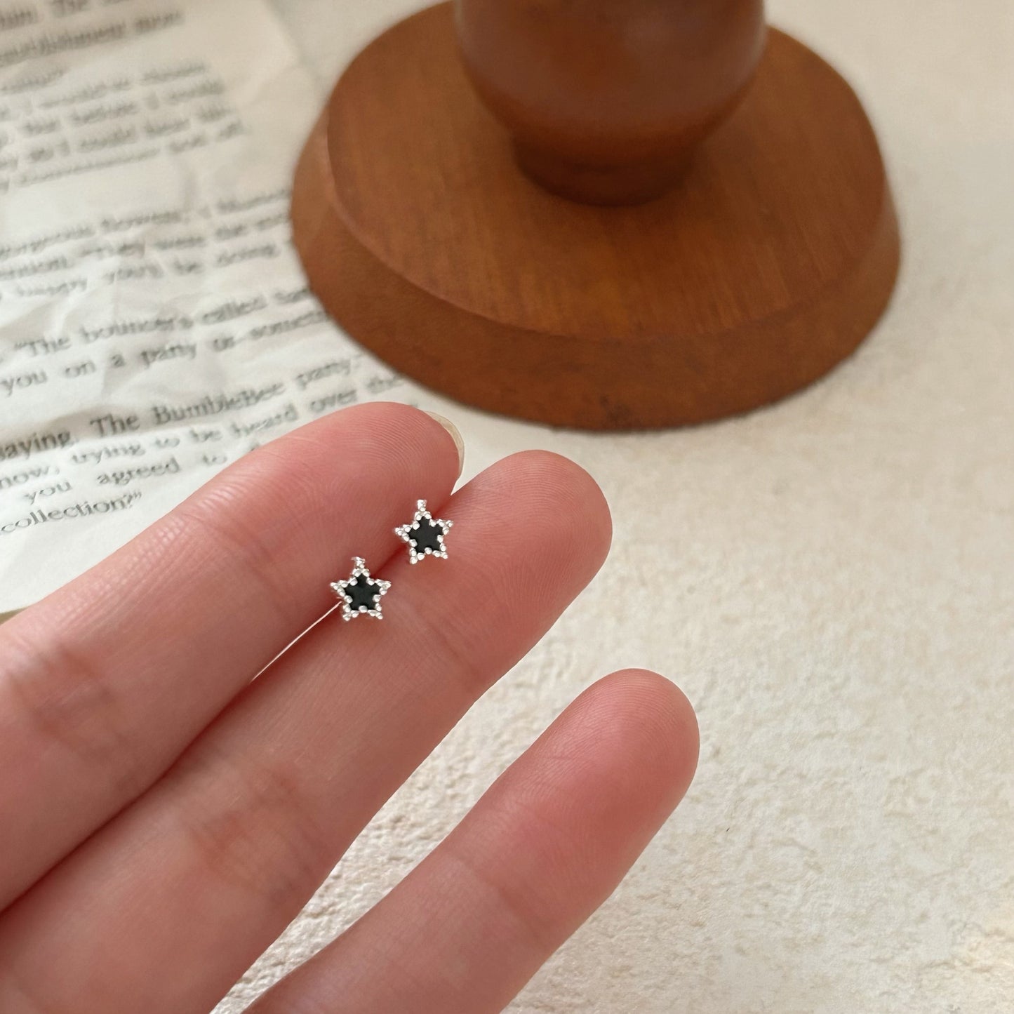 C3廠 韓國韓版五角星滴膠S925純銀耳環 批發 折扣@洽客服 25.10.W5「ES135」