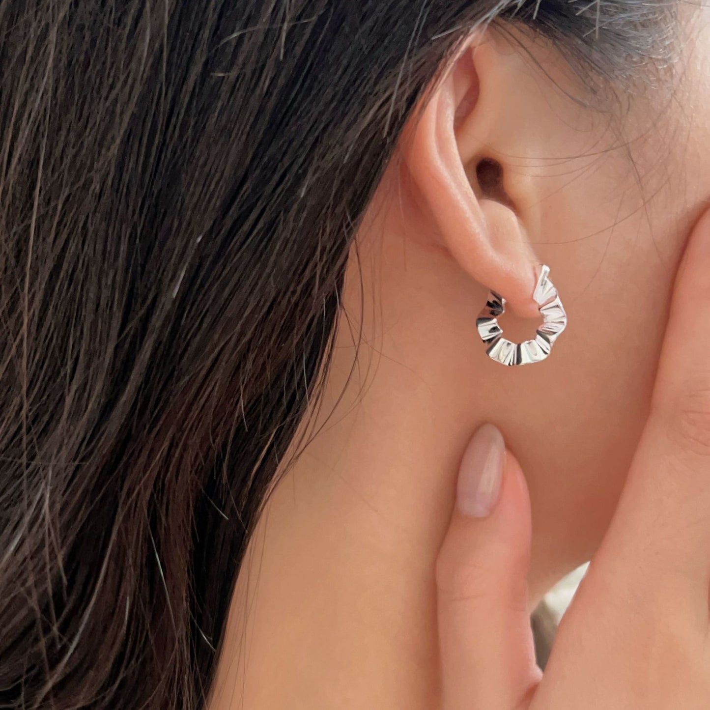 C3廠 韓國韓版波浪紋幾何S925純銀耳環 批發 折扣@洽客服 25.11.W1「ES056-1」