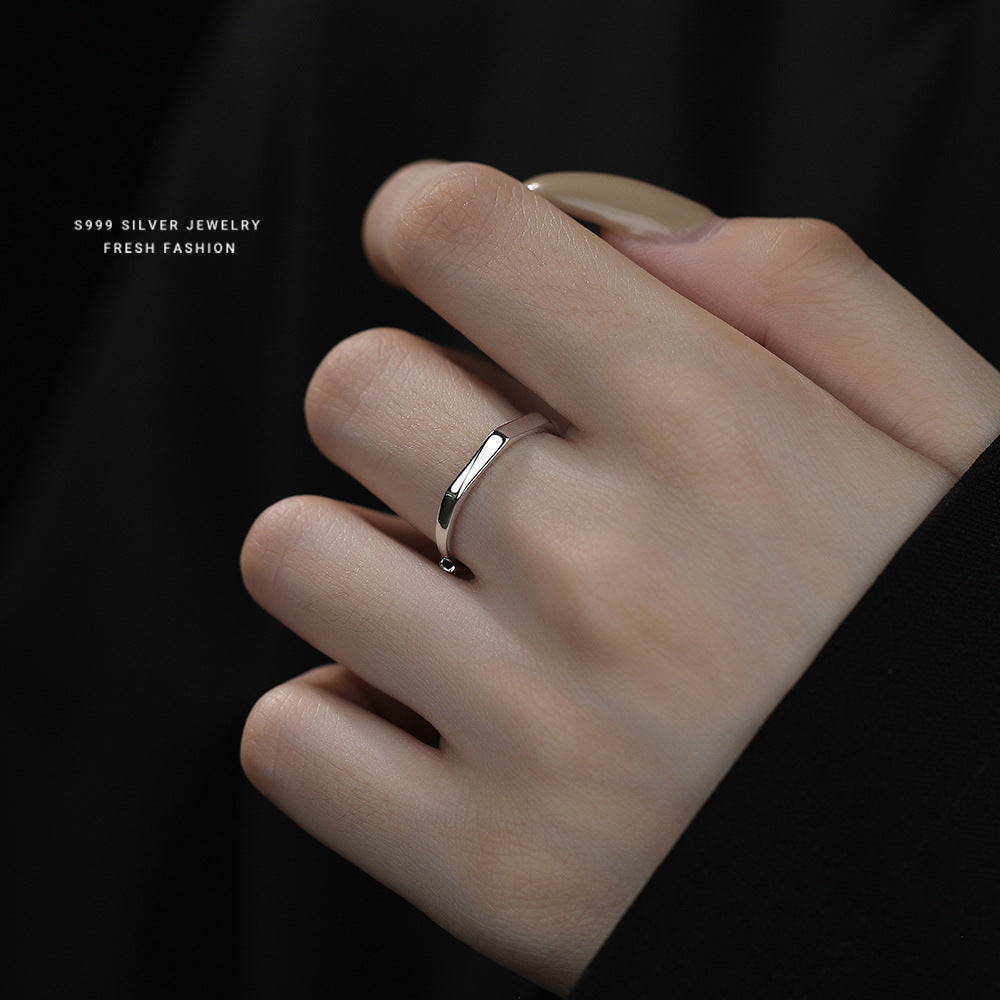 C廠 韓國韓版極簡幾何菱形S999純銀戒指 批發 折扣@洽客服 25.12.W3「K2445」