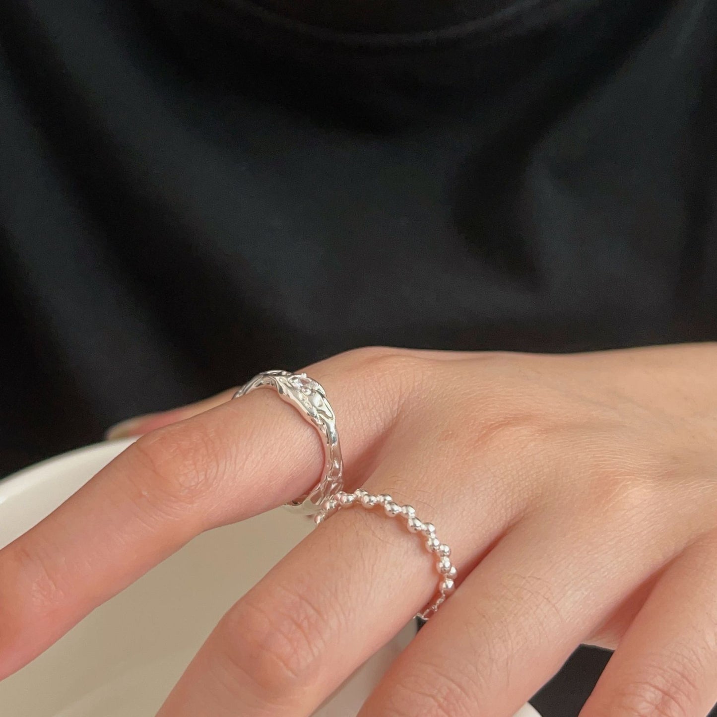 C3廠 韓國韓版極簡不規則S925純銀戒指 批發 折扣@洽客服 25.11.W1「HJZ301 HJZ302」