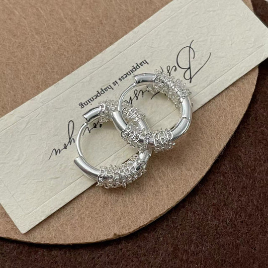 C2廠 韓國韓版復古編織S925純銀耳環 批發 折扣@洽客服 25.11.W3「SE2506」