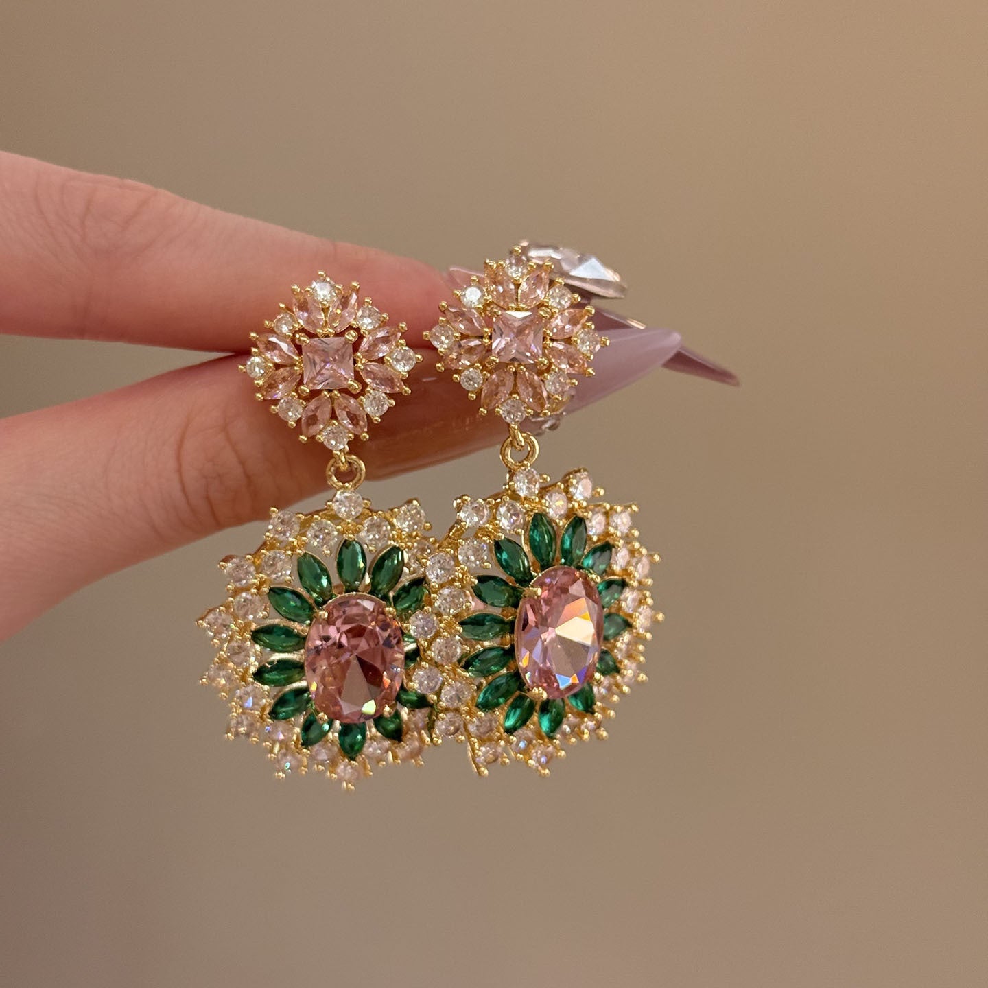 A2廠 韓國韓版鋯石花朵電鍍18k真金銀針耳環 批發 折扣@洽客服 25.10.W3「WE4671」