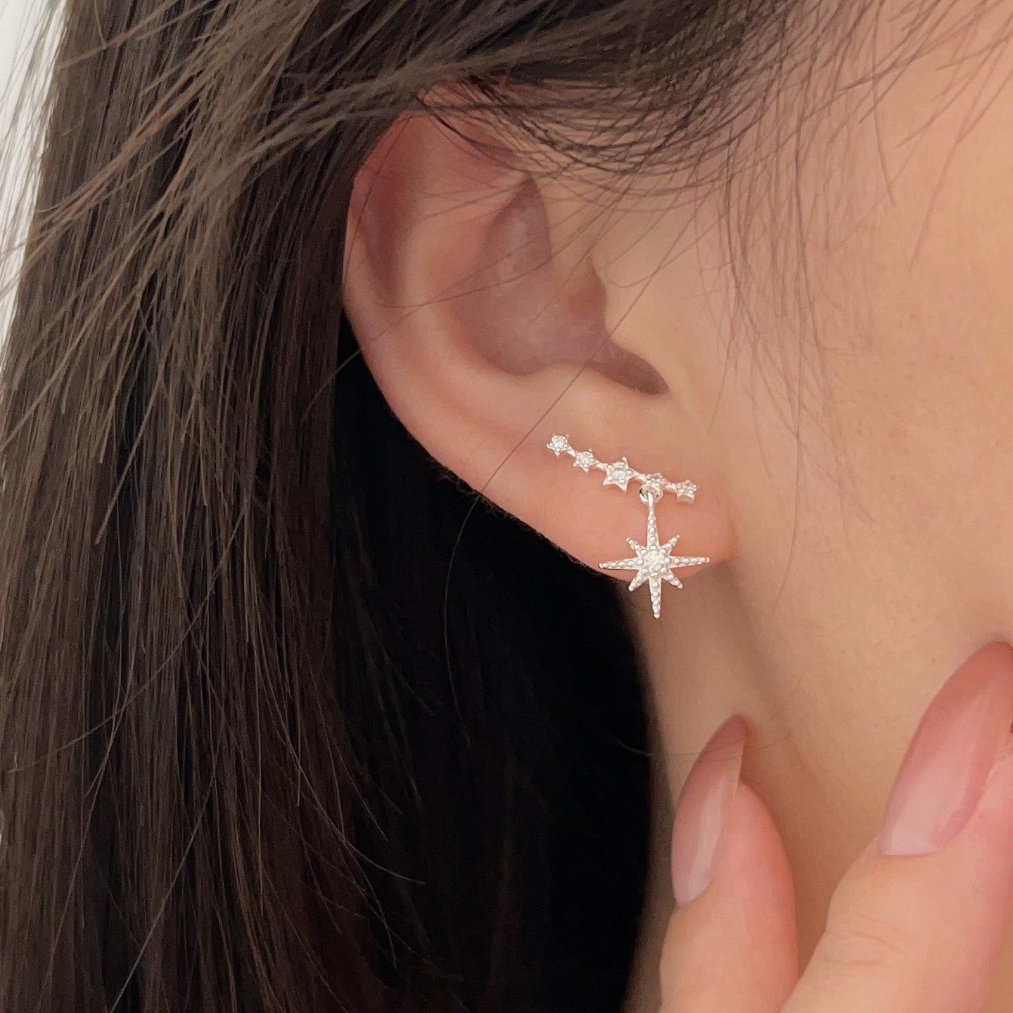 C3廠 韓國韓版八芒星S925純銀耳環 批發 折扣@洽客服 25.10.W5「HES250」