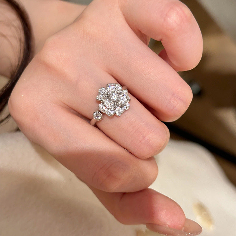 A2廠 韓國韓版鋯石花開口戒指 批發 折扣@洽客服 25.12.W3「WR583-1」