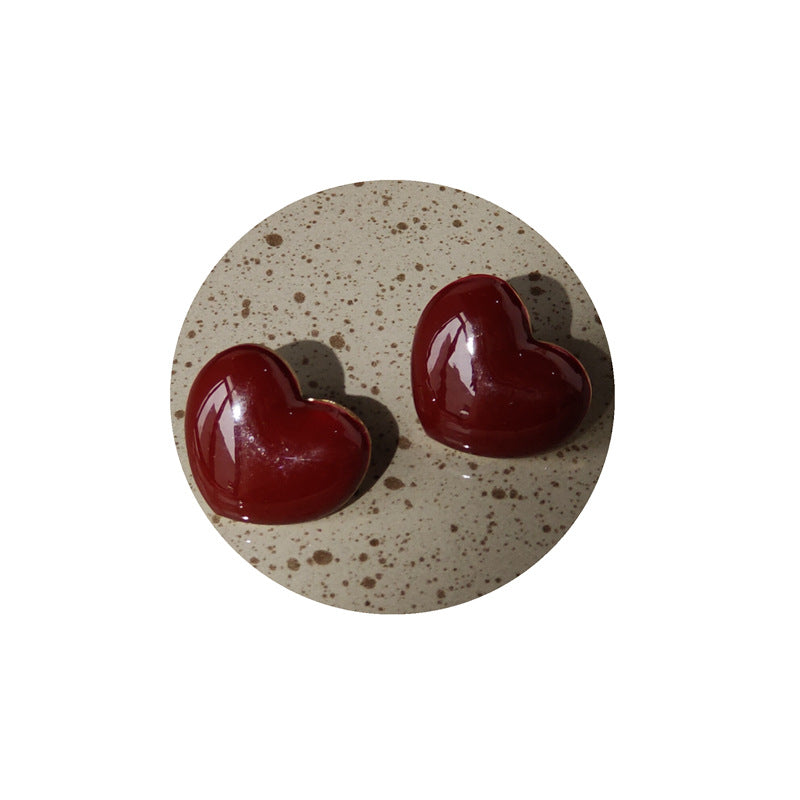 A廠 日韓奶白愛心銀針耳環 批發 折扣@洽客服 25.12.W3「B-743-744」