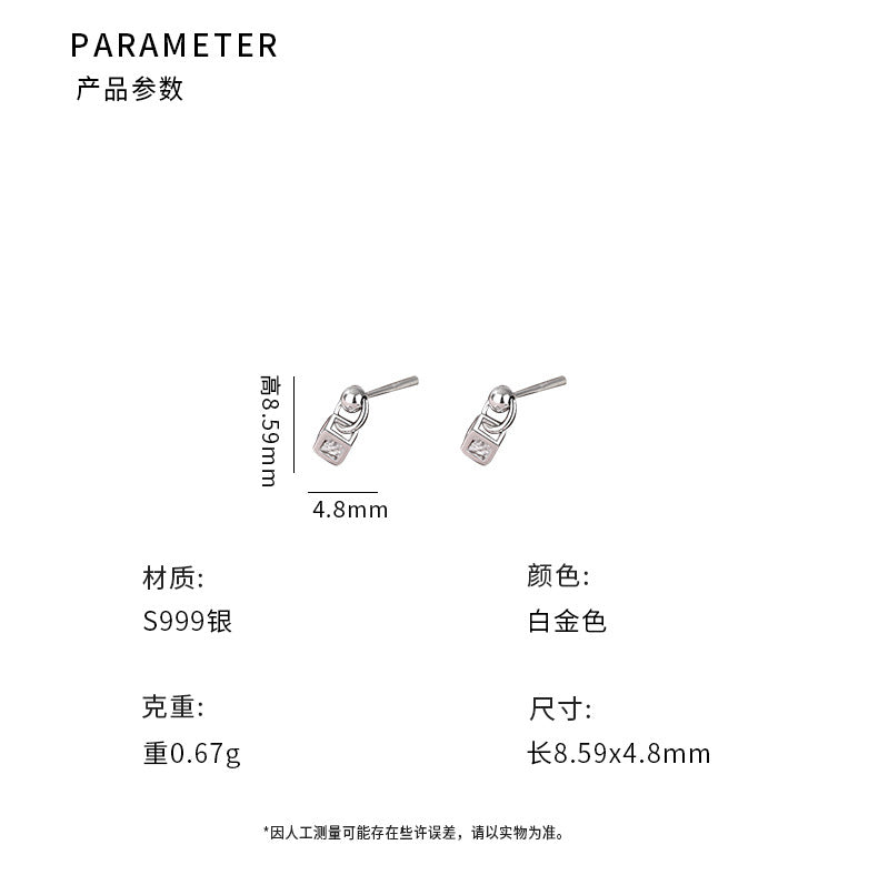 C廠 方塊鋯石S999足銀耳環「YC10248E」24.10.W2 批發折扣@洽客服