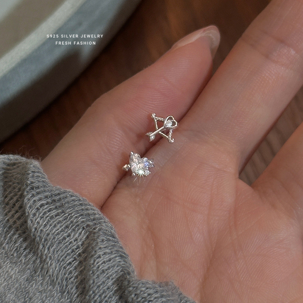 C廠 韓國韓版愛心丘比特之箭S925純銀耳環 批發 折扣@洽客服 26.01.W1「E6036」