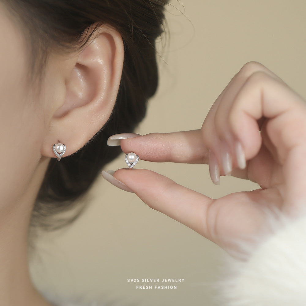 C廠  S925純銀｜愛心珍珠耳環 批發 折扣@洽客服 25.01.W4「E6181」