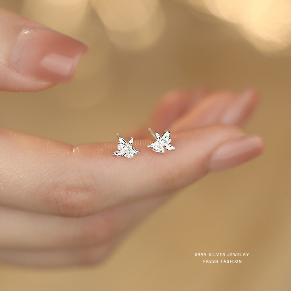 C廠 韓國韓版養耳洞花朵S999純銀耳環 批發 折扣@洽客服 26.03.W1「E6253」