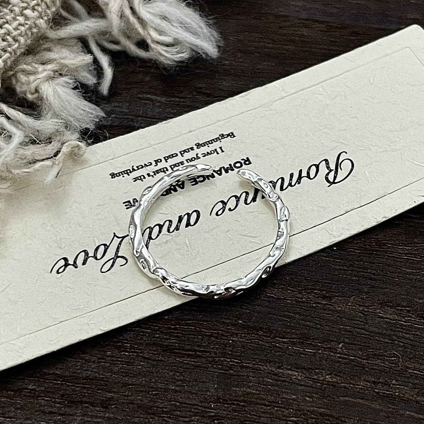 C2廠 韓國韓版肌理感錫紙開口S925純銀戒指 批發 折扣@洽客服 26.01.W1「SR1447」