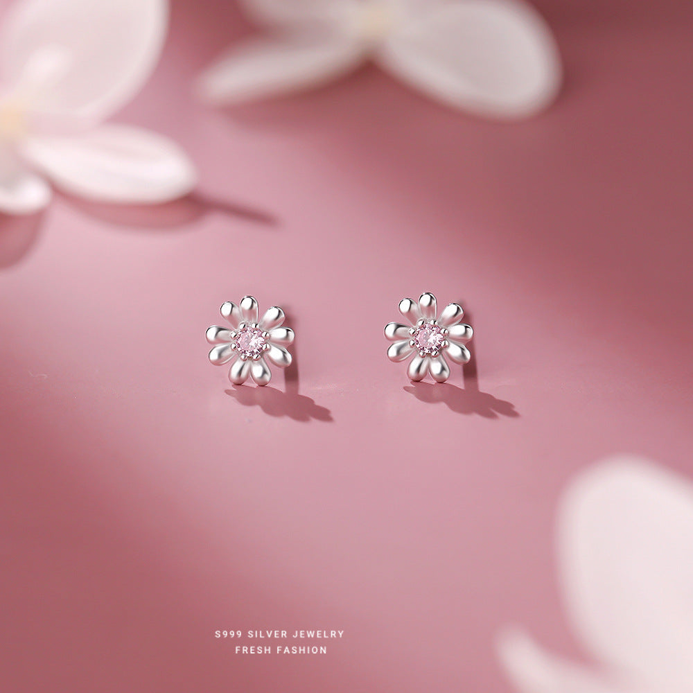 C廠 韓國韓版清新小花S999純銀耳環 批發 折扣@洽客服 25.11.26「E5799」