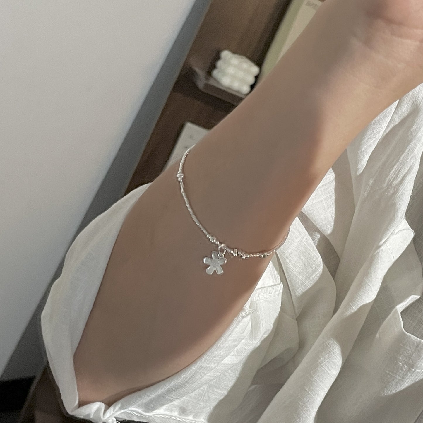 C2廠 韓國韓版花朵S925純銀手鍊 批發 折扣@洽客服 26.01.W1「XSB4096」